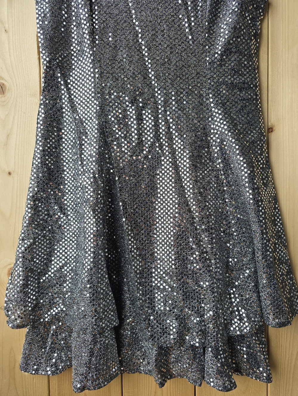 Vintage Vittoria Virini Canada Silver Metallic Mini Party Dress Size 9/10 - Picture 4 of 10